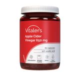 Vitaler's vinaigre de cidre 650 mg – 60 capsules, pour 2 mois, végétalien, sans conservateurs, composition pure