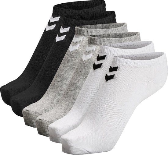 Hummel 6-Pack Socken Hmlchevron 6-Pack Ankle Socks White/Black/Grey - 46-48