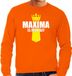 Bellatio Decorations Shoppartners Bv Koningsdag sweater Maxima is mijn BFF met kroontje oranje - heren - Kingsday outfit / kleding / trui L