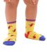 Moustard Parrot 1 paire de chaussettes en coton pour enfants avec motifs perroquets imprimés, chaussettes stopper, chaussettes bébé imprimé oiseaux 20S-PARR, jaune/bleu/rouge/orange
