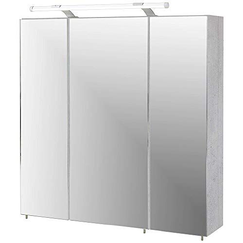 Schildmeyer 127398 spiegelkast, 70 x 75 x 16 cm, steengrijs