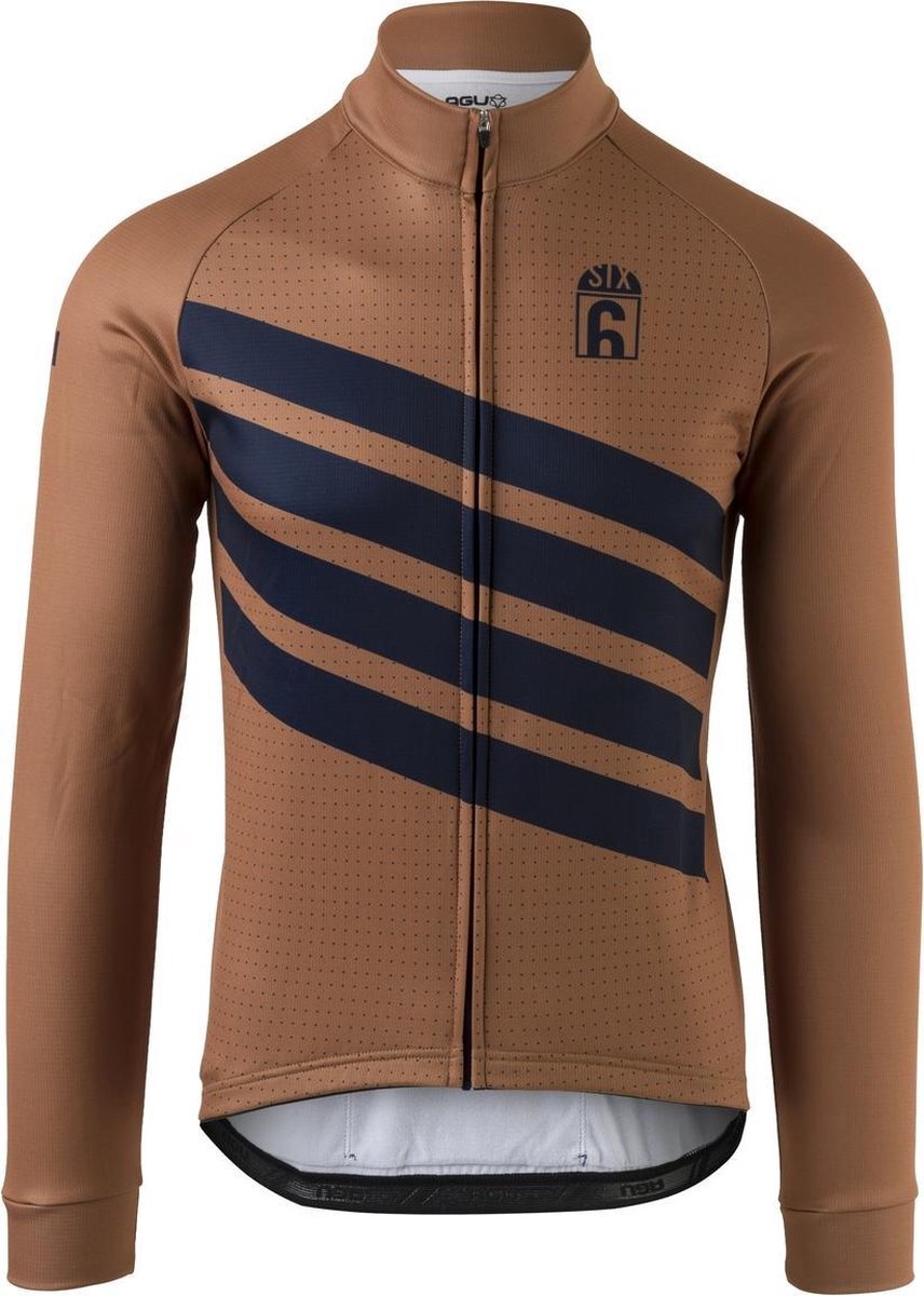 AGU Classic Fietsshirt Lange Mouwen Six6 Heren - Bruin - S