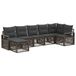vidaXL Tuinbank - Set - 7 - st - Grijs - poly - rattan