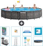 Intex Rond Prism Frame Greywood Zwembad - 549 x 122 cm