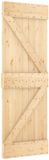 vidaXL Schuifdeur NARVIK Naturel en Zwart 70 x 210 cm