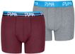 Puma Boxer 2 Stuks 15-16 Ans Garçon Coton Biologique Rouge/Gris