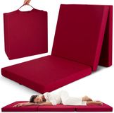 Beautissu Campix - opvouwbare matras 60x190 cm - donkerrood