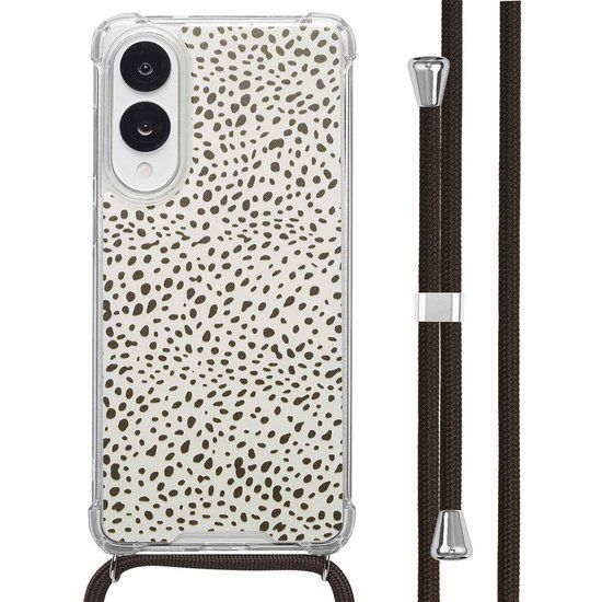 imoshion Hoesje - Geschikt voor Samsung Galaxy S25 Edge - Design Hoesje met Koord - Desert Dots