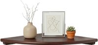 Merkloos / Sans marque Relaxdays Hoekplank - 3 x 30 x 30 cm - Hout - Donkerbruin