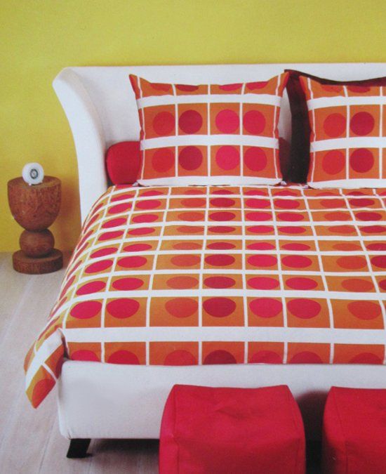 Beddinghouse Rondo Dekbedovertrek - Litsjumeaux - 240x200/220 cm - Oranje - Katoen