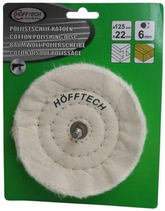 HOFFTECH Polijstschijf Katoen 125 x 22mm