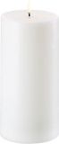 Uyuni Led Rustieke Kaars Wit - 10,1x20 cm
