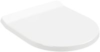 Villeroy & Boch Architectura SlimSeat WC-bril, toiletdeksel met softclosemechanisme, afneembare toiletbril van onbreekbaar duroplast, wc-deksel, origineel reserveonderdeel, ovaal, wit alpine, glanzend