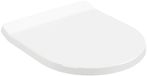 Villeroy & Boch Architectura SlimSeat WC-bril, toiletdeksel met softclosemechanisme, afneembare toiletbril van onbreekbaar duroplast, wc-deksel, origineel reserveonderdeel, ovaal, wit alpine, glanzend