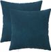 vidaXL Kussensloop 2 pcs HEERLEN Blauw 40 x 40 cm Fluweel