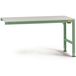Manuflex LU6113.6011 ESD ESD-bureau universele standaard aanschuiftafel met rubber schijf, bxdxh = 2000 x 800 x 760-870 mm vert réséda (RAL 9010)