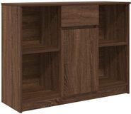 vidaXL Dressoir met lade 101x35x76 cm spaanplaat bruin eikenkleurig