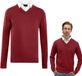 Milanoro - Herenpullover met overhemdkraag - Bordeau - L