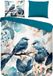 Pure dekbedovertrek blauwe vogels - Lits jumeaux 240x200/220 cm - Blauw - Microvezel
