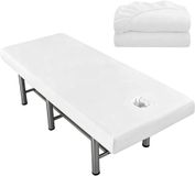 Housse de chaise de massage 2 pièces avec trou 80 x 190 cm imperméable résistant à l'huile lavable pour table de soins esthétiques