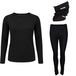 Helios Merino One, ensemble + tour de cou, femme, noir