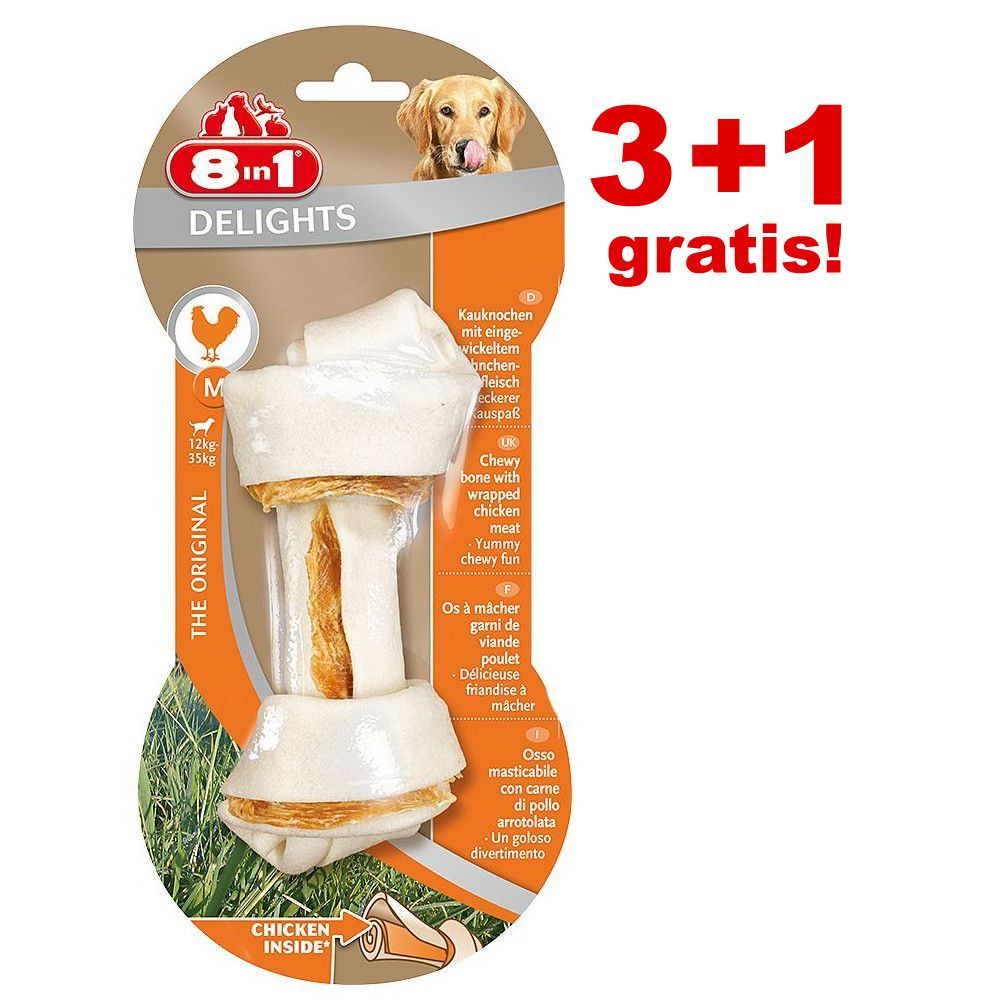 8in1 3 + 1 gratis! 4 x snacks Meaty Treats - Eend en appel