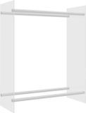 vidaXL Haardhoutrek 80x35x100 cm Metaal Transparant