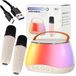 Enceinte karaoké Bluetooth LED RGB 2 microphones USB