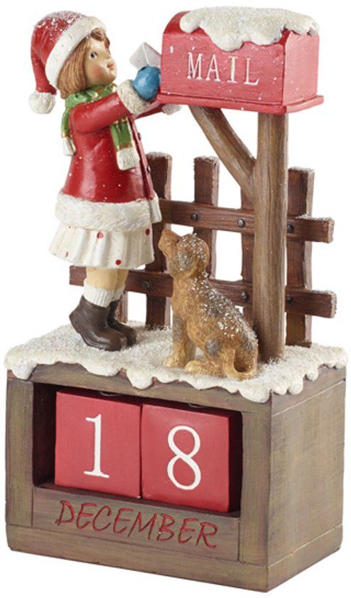 Villeroy & Boch Winter Collage Accessoires - Kalendermeisje - Rood Zwart - Kunststof