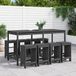 Maison Exclusive - Ensemble de jardin, 9 pièces, gris, en pin massif