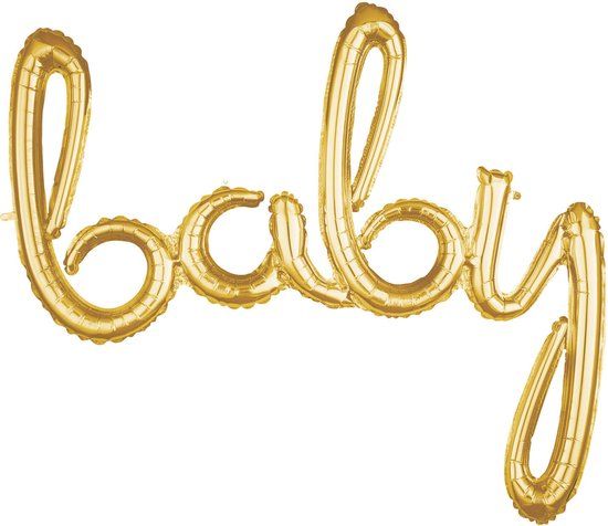 Amscan "BABY" Goud FolieBallon 99x83cm