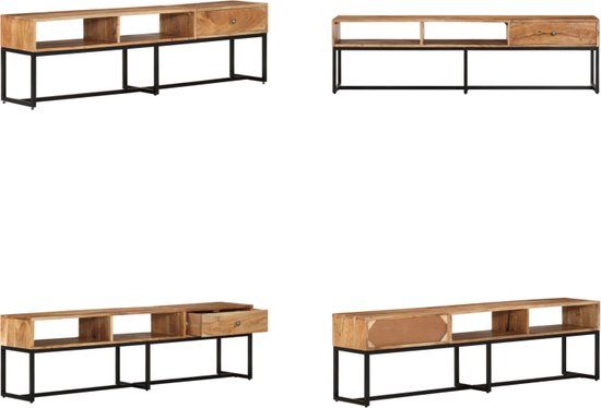 vidaXL Tv-meubel 160x30x45 cm massief acaciahout