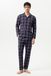 Mey Flanadian Herenpyjama, lange hemdkraag, serie, blauw (yacht blue), M