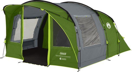 Coleman Rocky Mountain 5 Blackout familietent – 5 persoons tent – verduisterende tent – groen/grijs