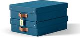 Leitz Puro Middelgrote Lage Opbergdoos met Deksel - Set van 2 - 8L - Donkerblauw