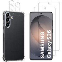 Phonillico® Coque antichoc pour Samsung Galaxy S26 et 2 Verres Trempé écran et 2 Protections Caméra
