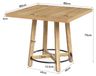 Table de salle à manger - Table de cuisine carrée 80 cm - Convient pour 2-4 personnes - Idéal pour les petits espaces - Bois, design minimaliste - Vert kaki foncé