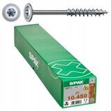 Spax Houtbouw Schroeven 10x450mm WIROX Torx met Pin 25 Stuks