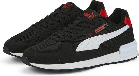 PUMA Graviton Jr Sneakers - Kinderen - Maat 36 - Zwart/Wit/Rood