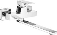 Laveo Kvadrato - wastafelmengkraan voor wandmontage, chroom