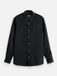 Scotch & Soda Chemise Homme Noir Lin Coupe Droite