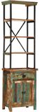 vidaXL Hoge kast 55x30x180 cm massief gerecycled hout