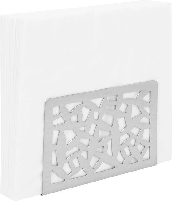 QUVIO Servettenhouder - RVS - Zilver