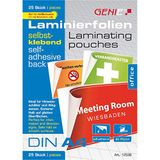 Genie 12538 lamineerfolie DIN A4 glanzend, transparant, 80 mic, 25 stuks