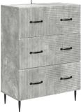 vidaXL Ladekast Betongrijs 66 x 34,5 x 89,5 cm Bewerkt hout