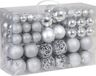 Casaria Christbaumkugeln 100 Stück - Matt Glänzend - Ø 6 cm Silber