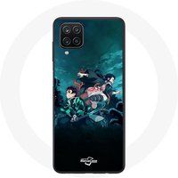 Maniacase Samsung Galaxy A22 4G Hoesje Demon Slayer Manga Tanjiro en Nezuko