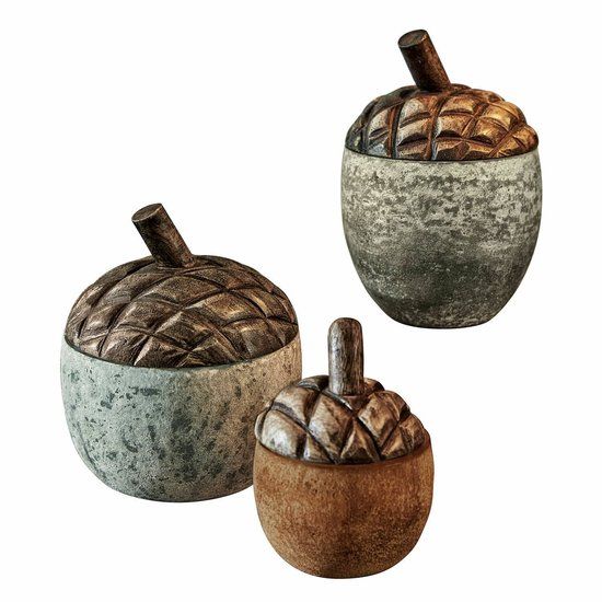Loberon Eikel set van 3 Vibius bruin/grijs