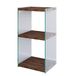 WELL HOME MOBILIARIO & DECORACIÓN Boekenkast, 100% grenenhout, walnoot