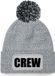 Bellatio Decorations Crew muts/beanie met pompon - onesize - grijs